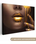 OneMillionCanvasses® Leinwandbild Gold Frau Wanddekoration Bild 2