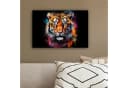 OneMillionCanvasses® Leinwandbild Tiger Graffiti Tiere Schwarz Fotodruck Bild 4