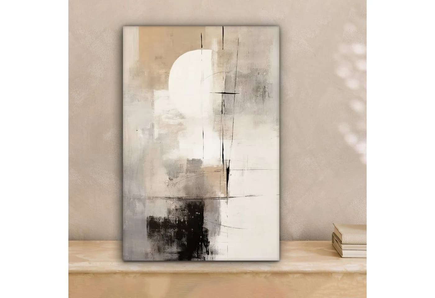 OneMillionCanvasses® Leinwandbild Abstrakt Grau Schwarz Weiss