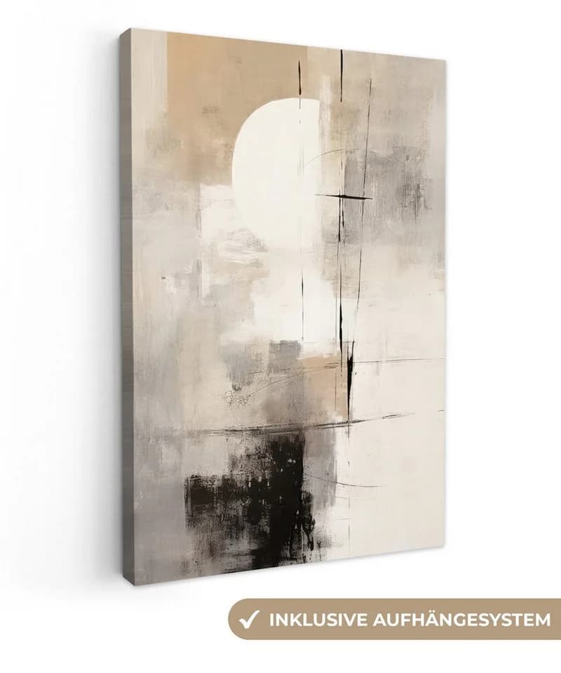 OneMillionCanvasses® Leinwandbild Abstrakt Grau Schwarz Weiss - Bild 2