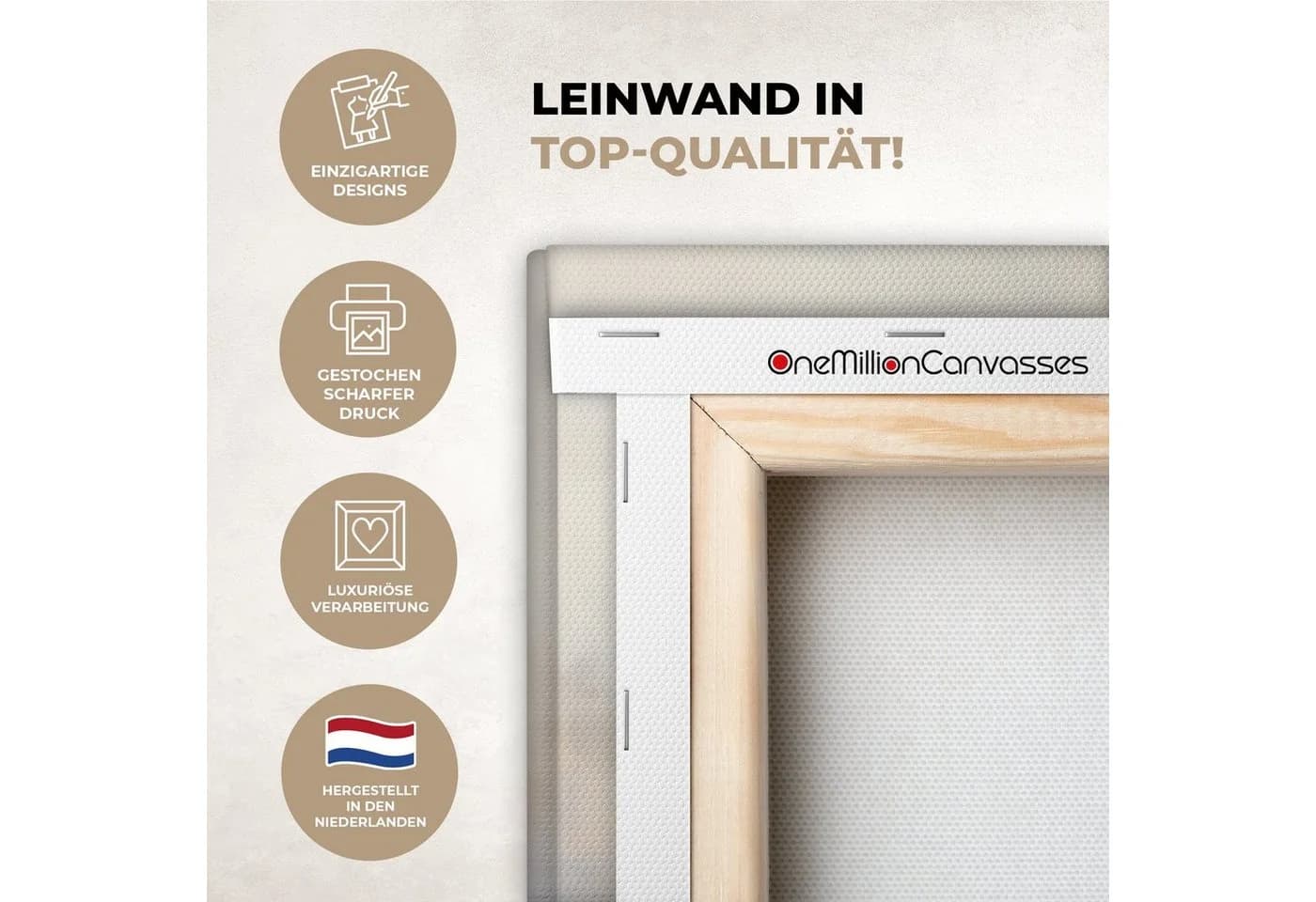 OneMillionCanvasses® Leinwandbild Kunst Industriell Grau Braun Abstrakt Fotodruck 20x30 cm - Bild 3
