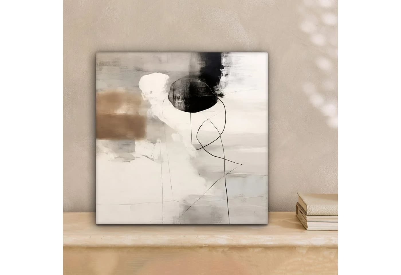 OneMillionCanvasses® Leinwandbild Abstrakt Grau Industriell 20x20 cm