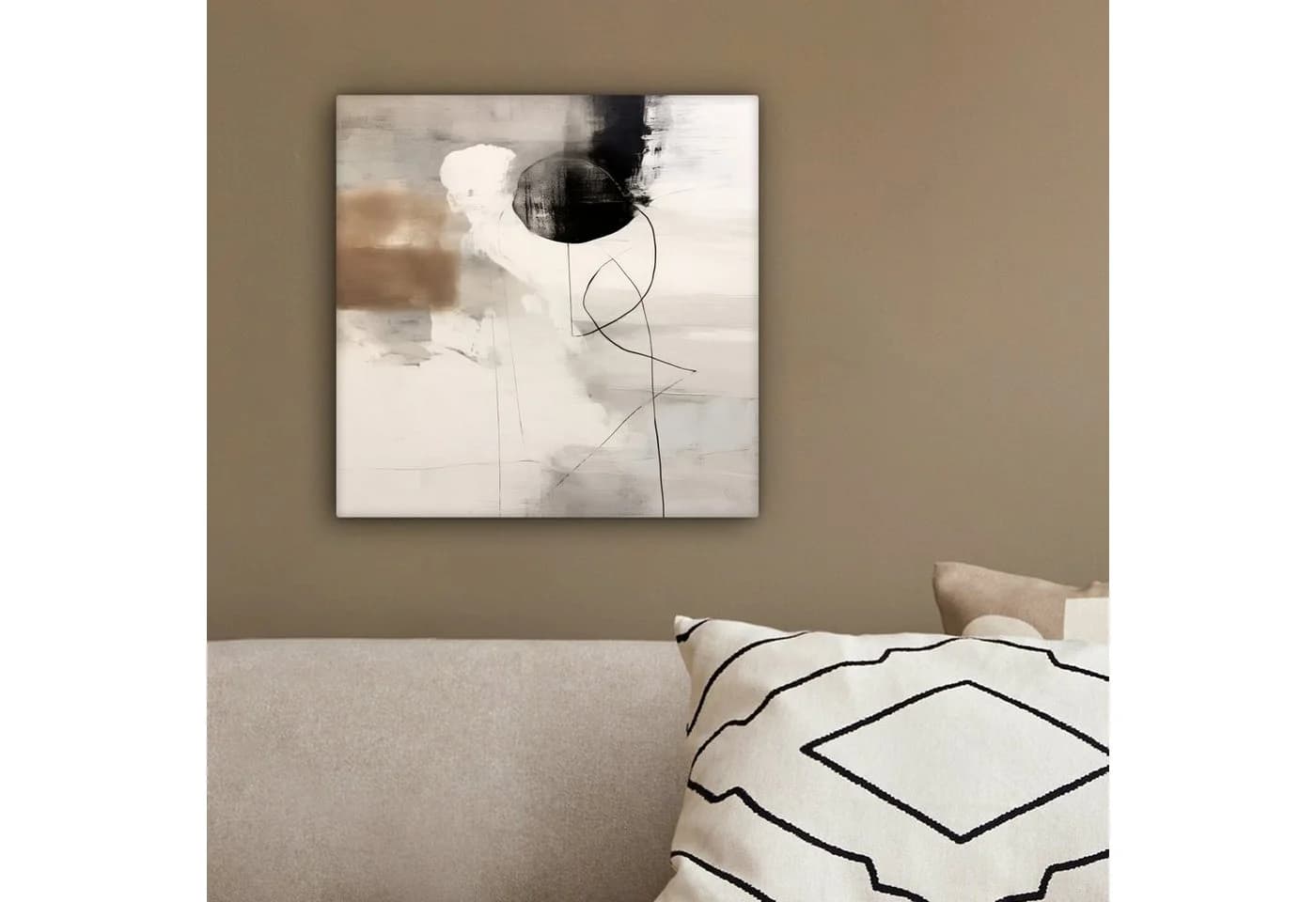 OneMillionCanvasses® Leinwandbild Abstrakt Grau Industriell 20x20 cm - Bild 4