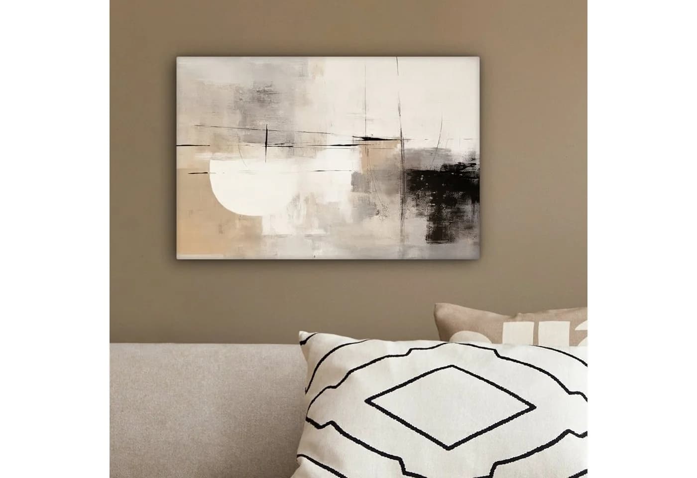 OneMillionCanvasses® Leinwandbild Abstrakt - Kunst - Grau, Fotodruck 30x20 cm - Bild 4