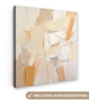 OneMillionCanvasses® Leinwandbild Abstrakt Beige Orange Kunst Modern Bild 2