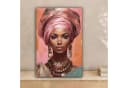 OneMillionCanvasses® Leinwandbild Frau Rosa Schmuck Porträt Bild 1