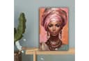 OneMillionCanvasses® Leinwandbild Frau Rosa Schmuck Porträt Bild 5