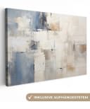 OneMillionCanvasses® Leinwandbild Aquarell Abstrakt Blau Grau 30x20 cm Bild 2