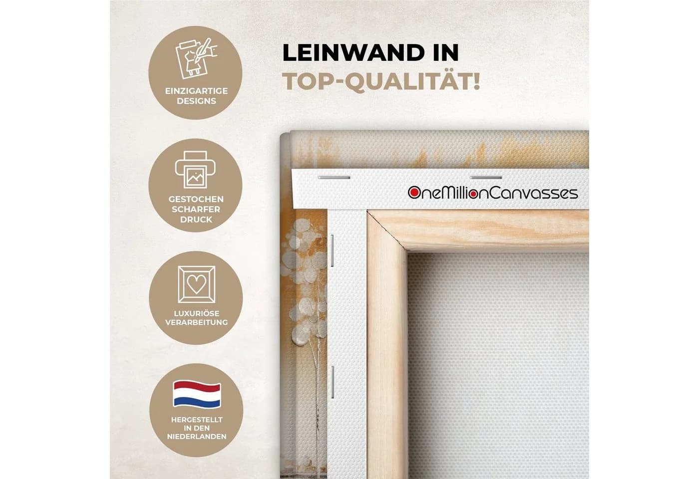 OneMillionCanvasses® Leinwandbild Bäume Acryl Natur 30x20 cm - Bild 3