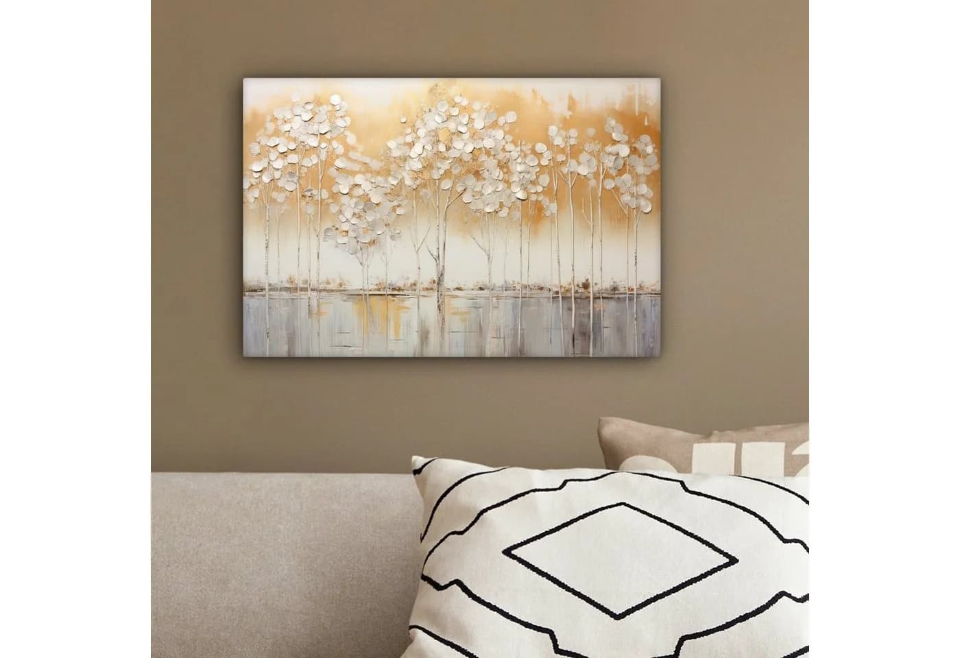 OneMillionCanvasses® Leinwandbild Bäume Acryl Natur 30x20 cm - Bild 4