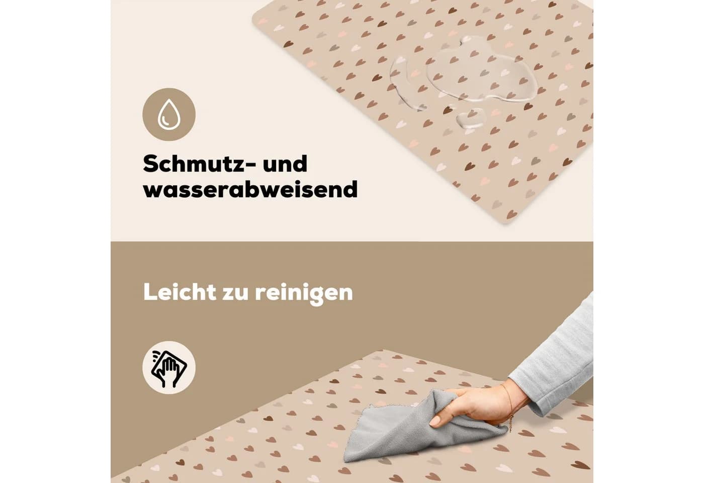MuchoWow Platzset Herzen Braun - Vinyl Tischset mit Muster - Bild 5