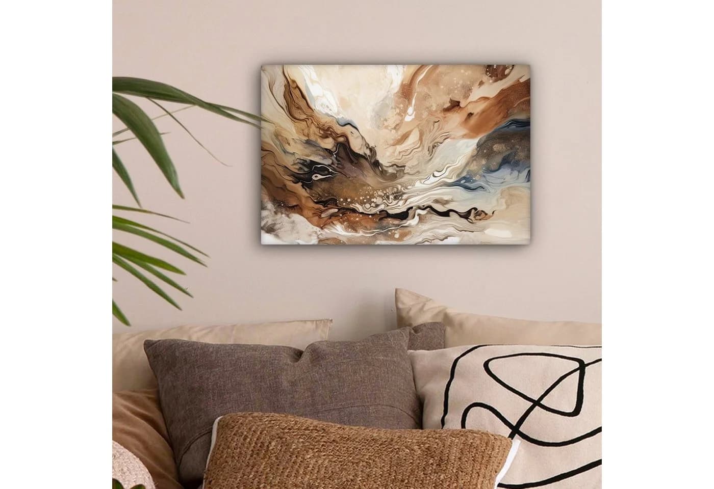 OneMillionCanvasses® Leinwandbild Abstrakt Beige Modern