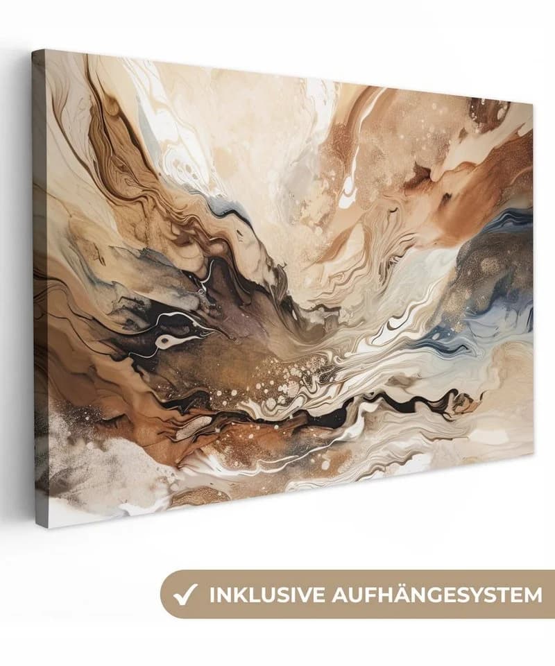 OneMillionCanvasses® Leinwandbild Abstrakt Beige Modern - Bild 2