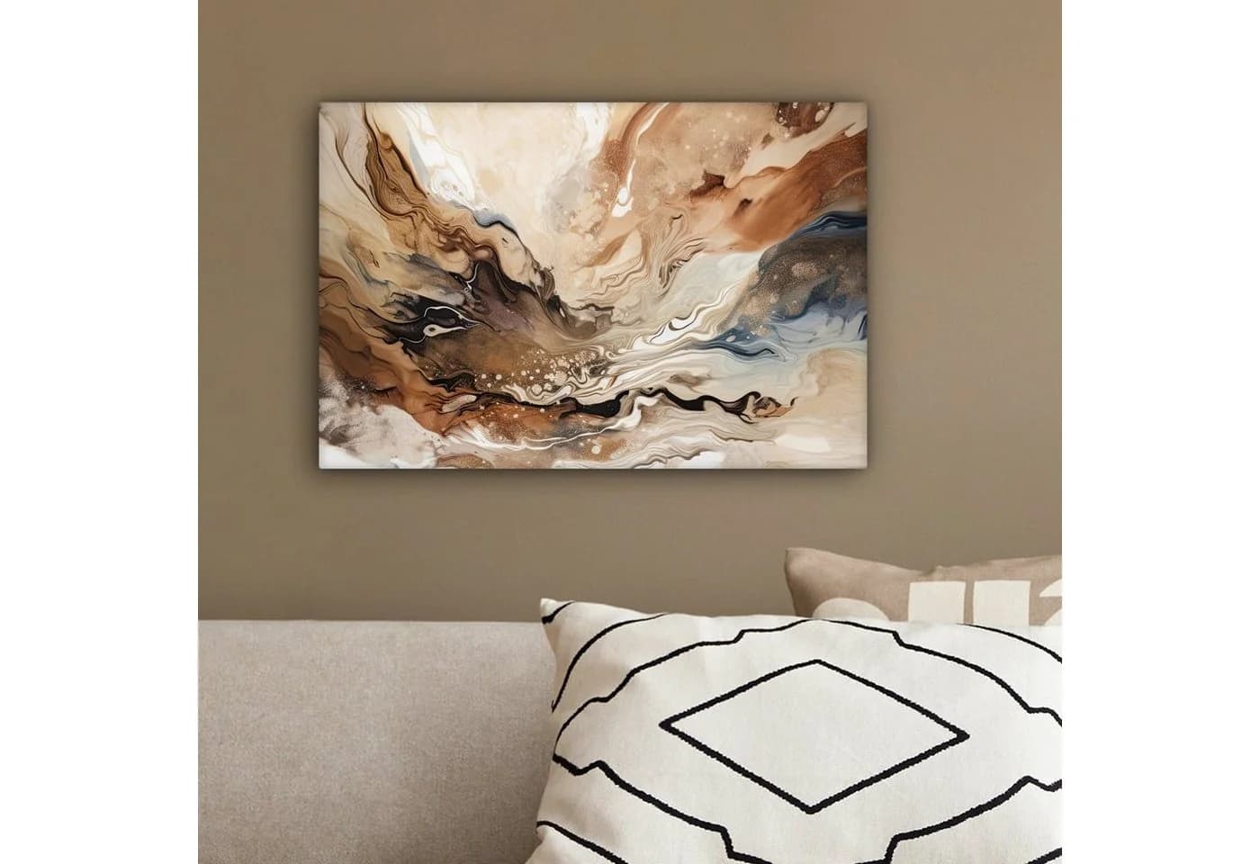 OneMillionCanvasses® Leinwandbild Abstrakt Beige Modern - Bild 4