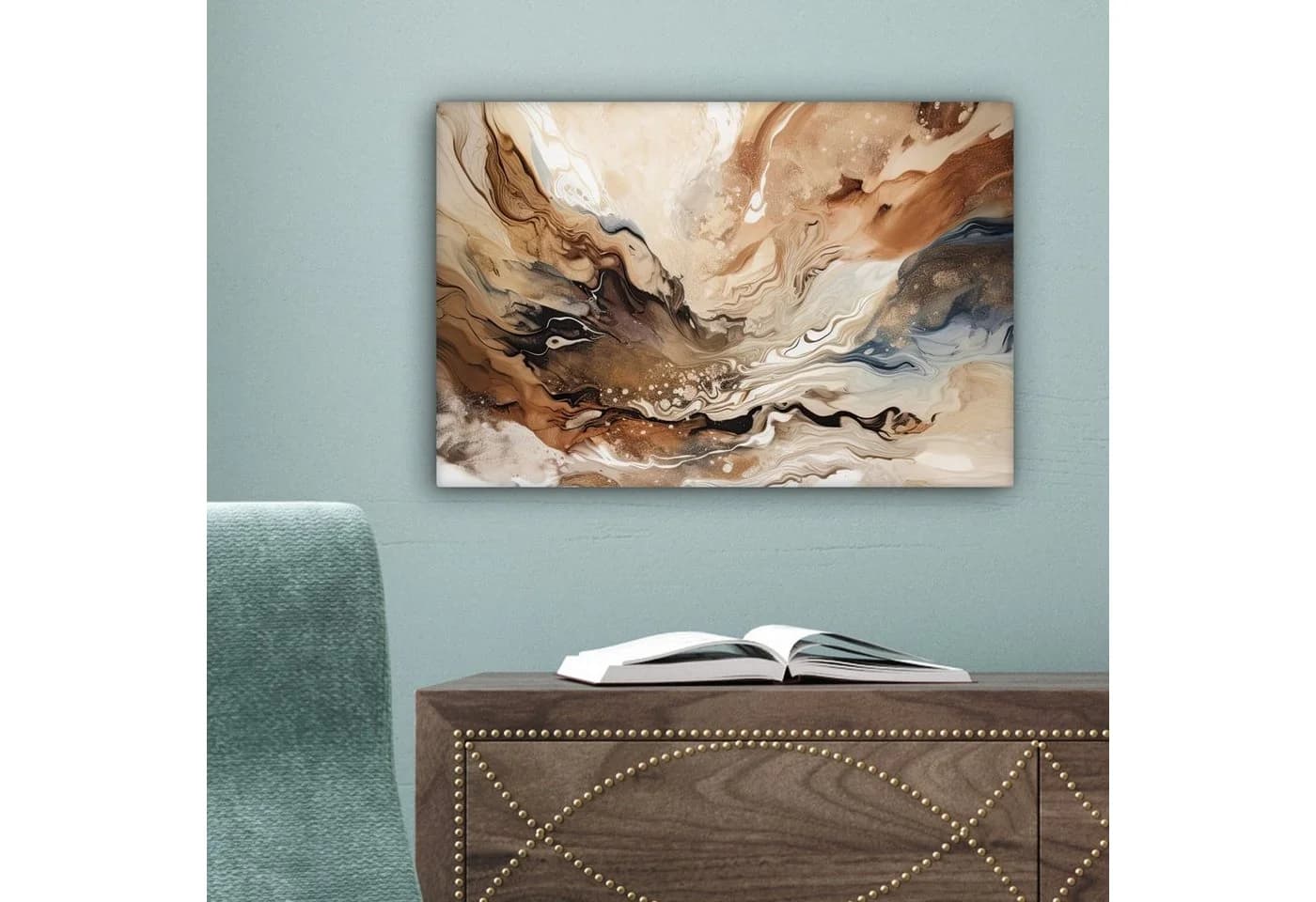 OneMillionCanvasses® Leinwandbild Abstrakt Beige Modern - Bild 5