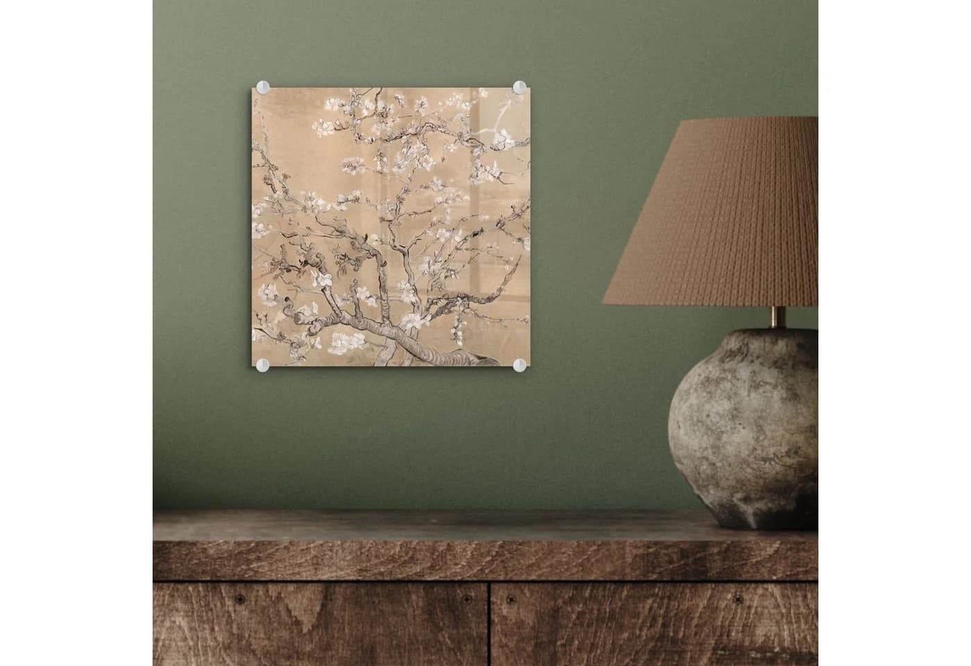 MuchoWow Acrylglasbild Mandelblüte Beige Van Gogh - Bild 4