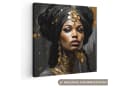 OneMillionCanvasses® Leinwandbild Frau Gold Schwarz Luxus Porträt Bild 2