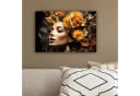 OneMillionCanvasses® Leinwandbild Frau Blumen Farbenfroh Wanddekoration Bild 4