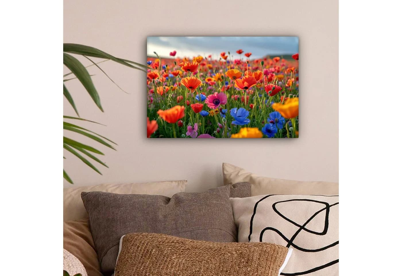 OneMillionCanvasses® Leinwandbild Blumen - Mohnblumen - Farbenfroh - Natur - Bild 1