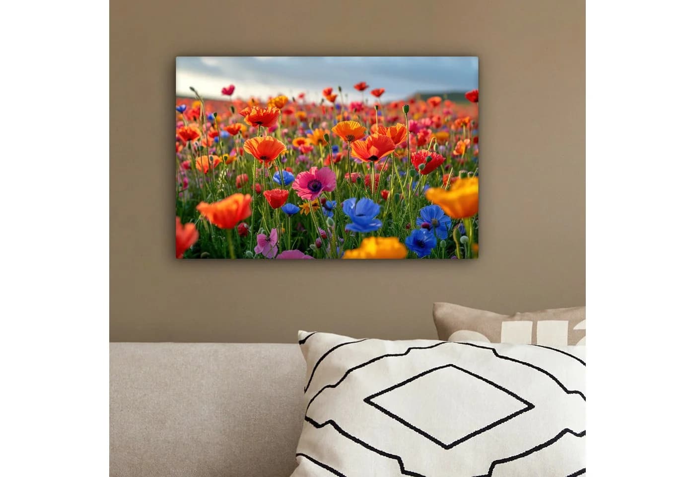 OneMillionCanvasses® Leinwandbild Blumen - Mohnblumen - Farbenfroh - Natur - Bild 4
