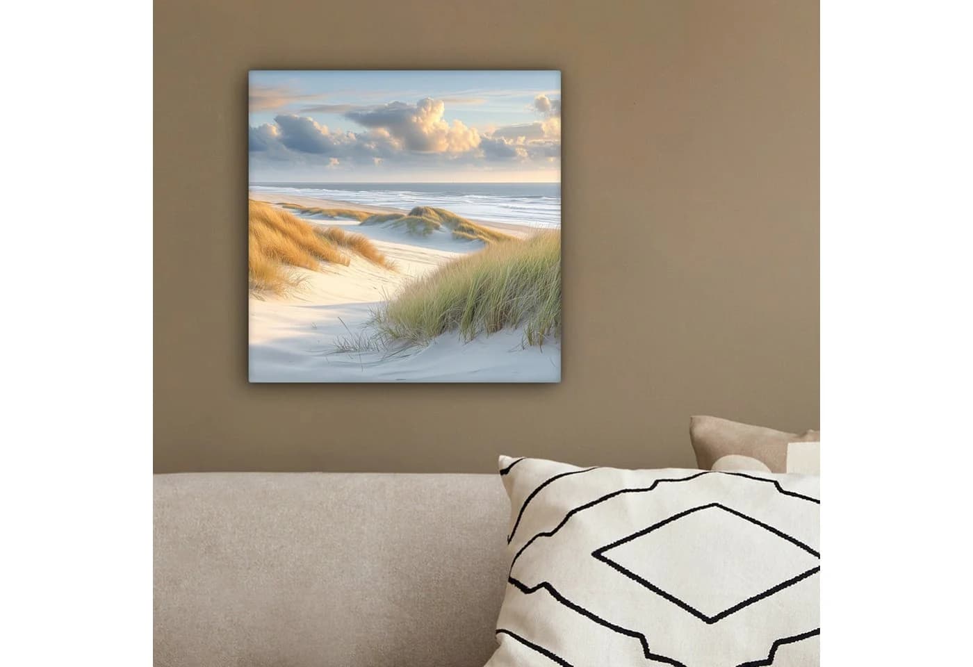 OneMillionCanvasses® Leinwandbild Strand Dünen Wattenmeer 20x20 cm - Bild 4