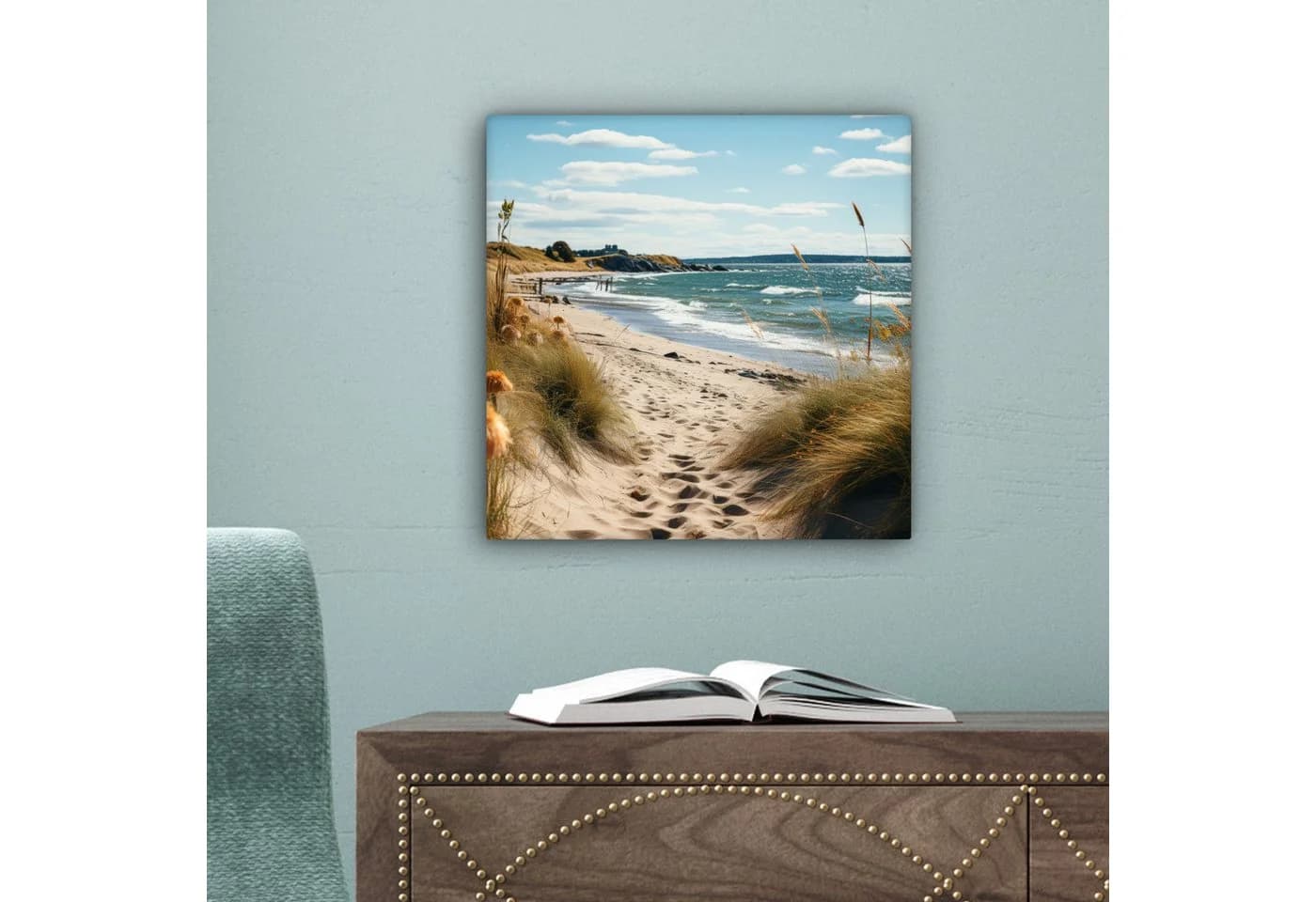 OneMillionCanvasses® Leinwandbild Strand Motiv 20x20 cm - Bild 5