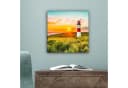 OneMillionCanvasses® Leinwandbild Leuchtturm Strand Motiv Bunt Bild 5