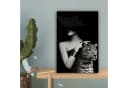 OneMillionCanvasses® Leinwandbild Frau Leopard Luxus Schwarz Weiß Tier Bild 5