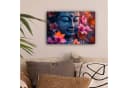 OneMillionCanvasses Leinwandbild Buddha Blumen 30x20 cm Bild 1