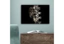 OneMillionCanvasses Leinwandbild Löwe Schwarz Motiv Zitat Bild 5