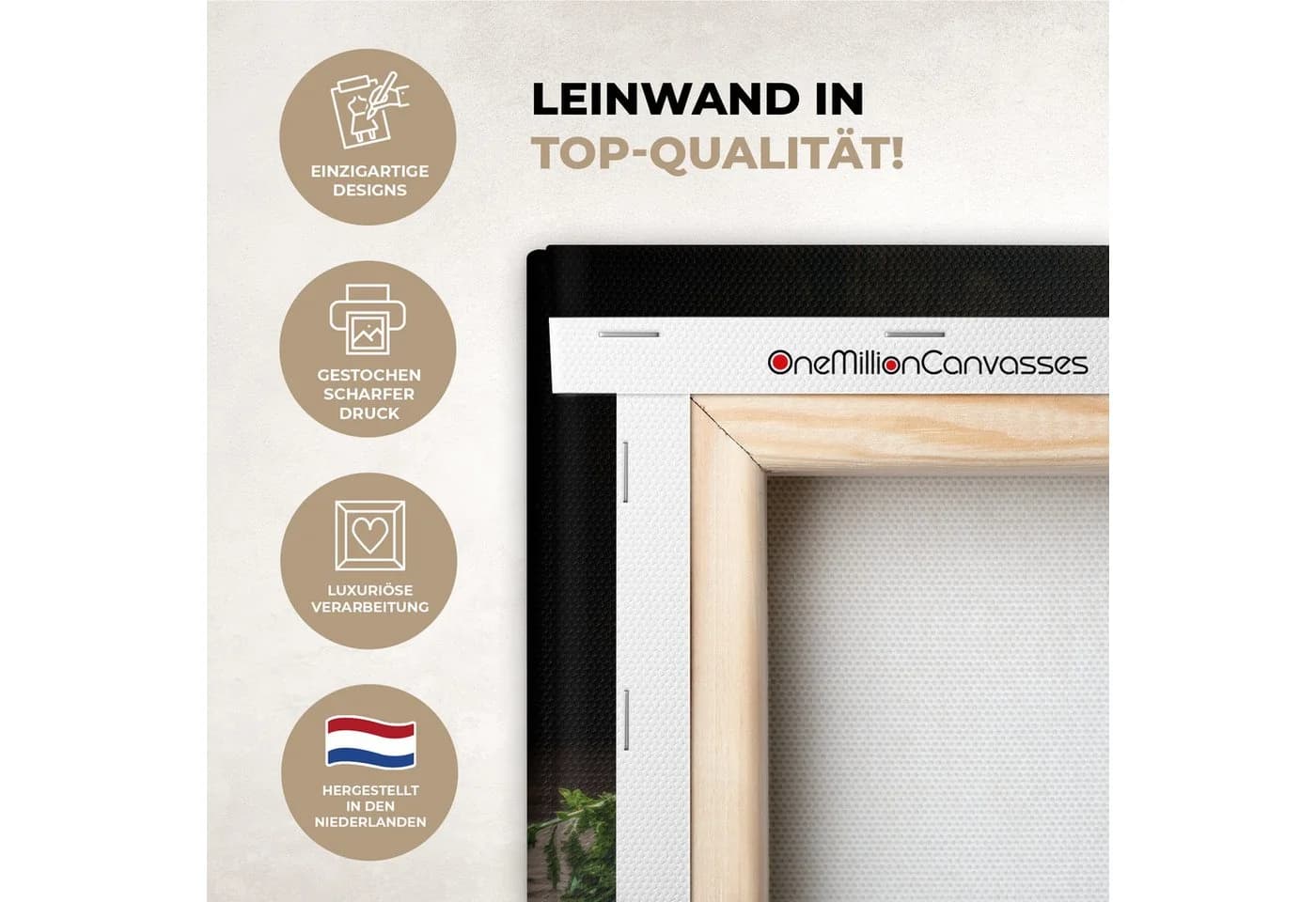 OneMillionCanvasses® Leinwandbild Kräuter-Stillleben Schwarz - Bild 3