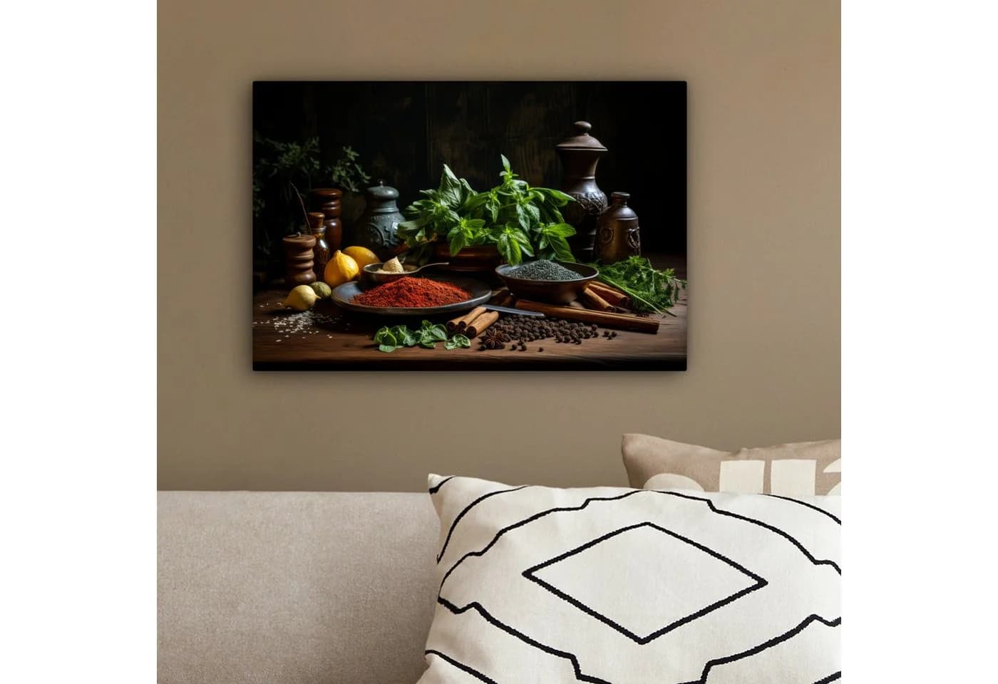 OneMillionCanvasses® Leinwandbild Kräuter-Stillleben Schwarz - Bild 4