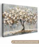OneMillionCanvasses® Leinwandbild Abstrakt Baum Gold Bild 2