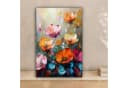 OneMillionCanvasses® Leinwandbild Blumen Bunt Abstrakt Bild 1