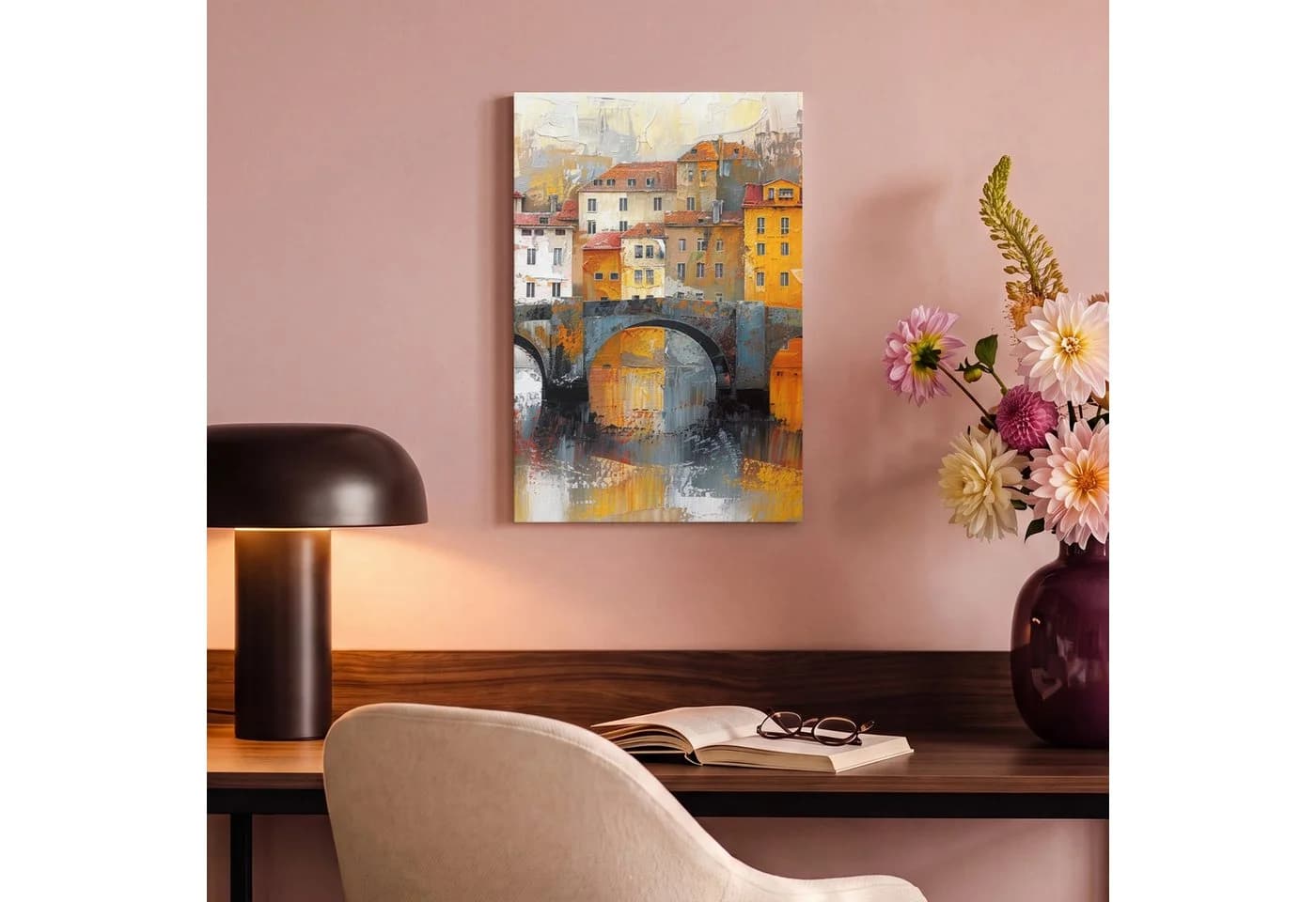 OneMillionCanvasses® Leinwandbild Graben - Häuser - Kunst, Fotodruck 20x30 cm - Bild 4