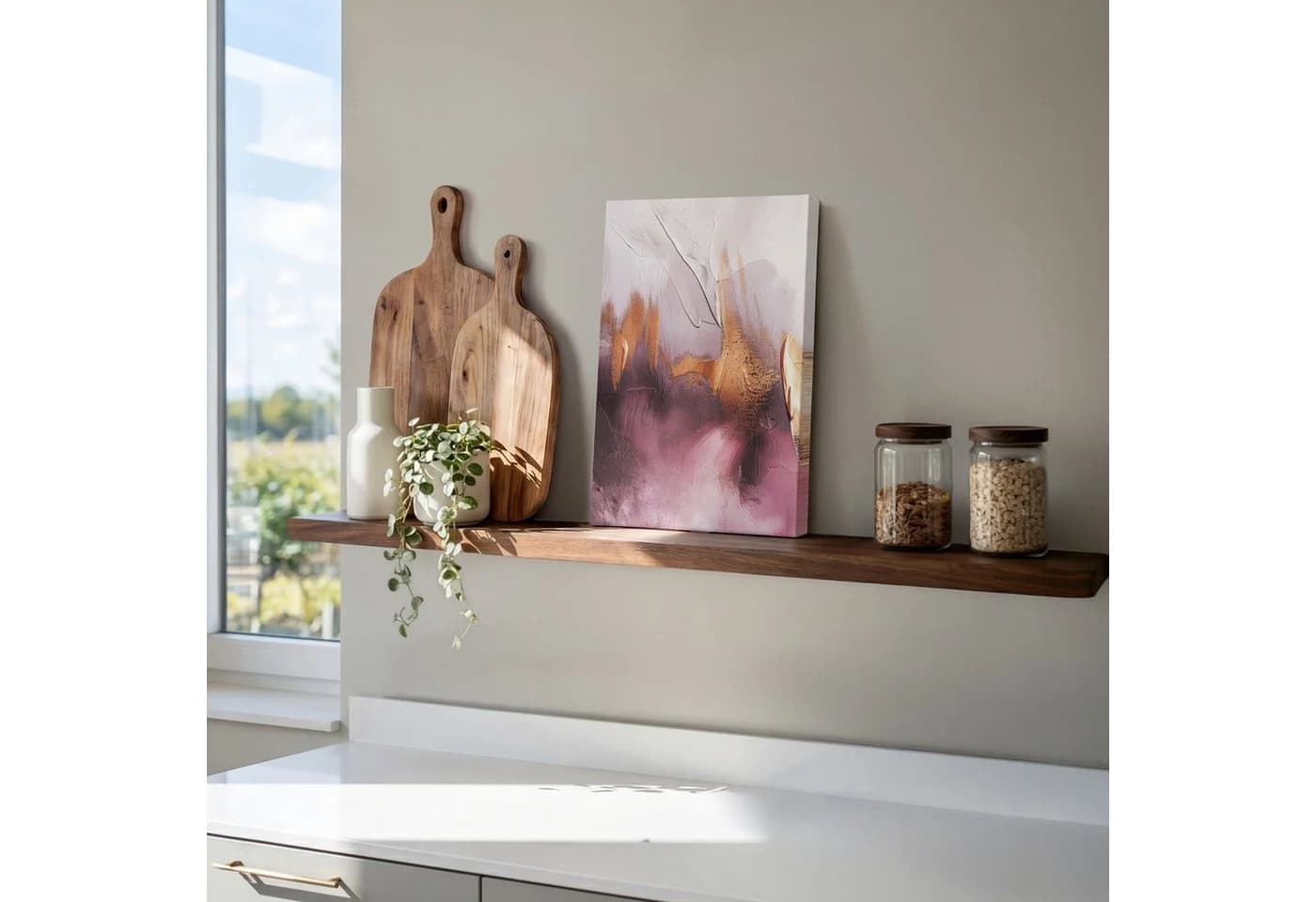OneMillionCanvasses Leinwandbild Lila Abstrakt Gold Fotodruck Wandbild - Bild 5