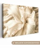 OneMillionCanvasses® Leinwandbild Abstrakt Beige Blumen Bild 2