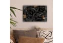 OneMillionCanvasses® Leinwandbild Rosen Schwarz Gold Fotodruck 30x20 cm Bild 1