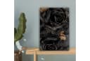 OneMillionCanvasses Leinwandbild Rosen Schwarz Gold Wanddekoration Bild 5