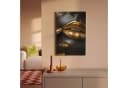 OneMillionCanvasses® Leinwandbild Lippen - Gold - Abstrakt - Schwarz - Frau Bild 1