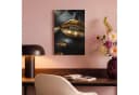 OneMillionCanvasses® Leinwandbild Lippen - Gold - Abstrakt - Schwarz - Frau Bild 4