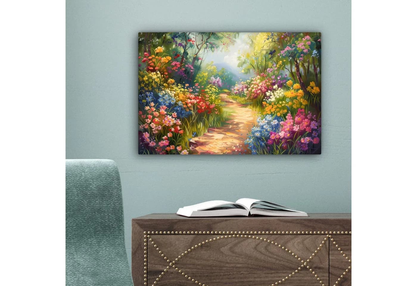 OneMillionCanvasses® Leinwandbild Natur - Landschaft - Blumen - Farbenfroh, Fotodruck 30x20 cm - Bild 5
