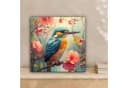 OneMillionCanvasses® Leinwandbild Eisvogel - Blüte - Natur - Vögel - Blumen Bild 1