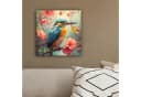 OneMillionCanvasses® Leinwandbild Eisvogel - Blüte - Natur - Vögel - Blumen Bild 4