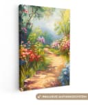 OneMillionCanvasses® Leinwandbild Natur Blumen Landschaft Bunt Bild 2