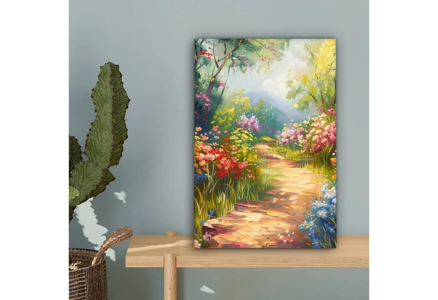 OneMillionCanvasses® Leinwandbild Natur Blumen Landschaft Bunt - Bild 5