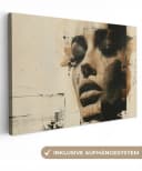 OneMillionCanvasses® Leinwandbild Frau - Gesicht - Abstrakt - Kunst, Fotodruck Bild 2