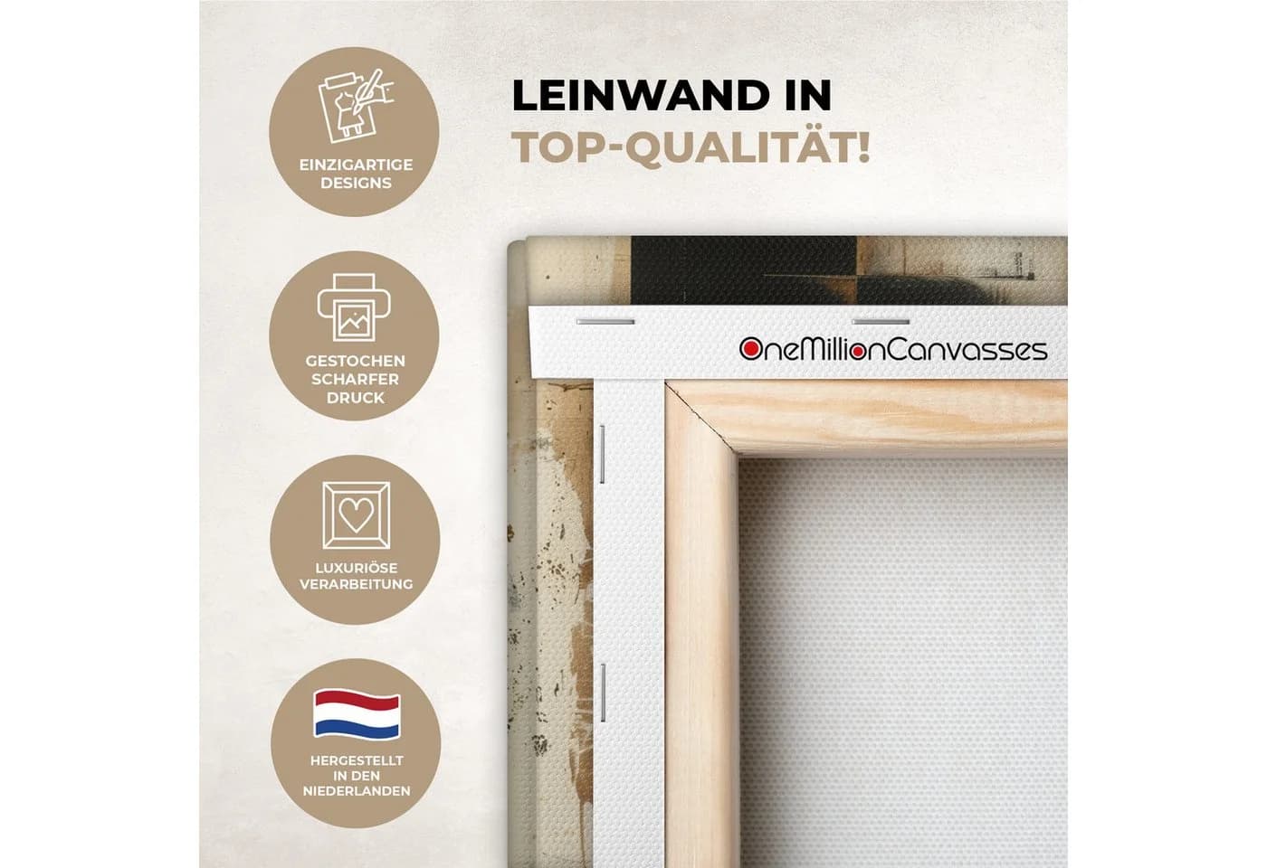 OneMillionCanvasses® Leinwandbild Frau - Gesicht - Abstrakt - Kunst, Fotodruck - Bild 3