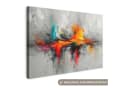 OneMillionCanvasses® Leinwandbild Modern - Orange Grau - 30x20 cm Bild 2
