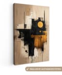 OneMillionCanvasses® Leinwandbild Abstrakt Schwarz Gold Modern Bild 2
